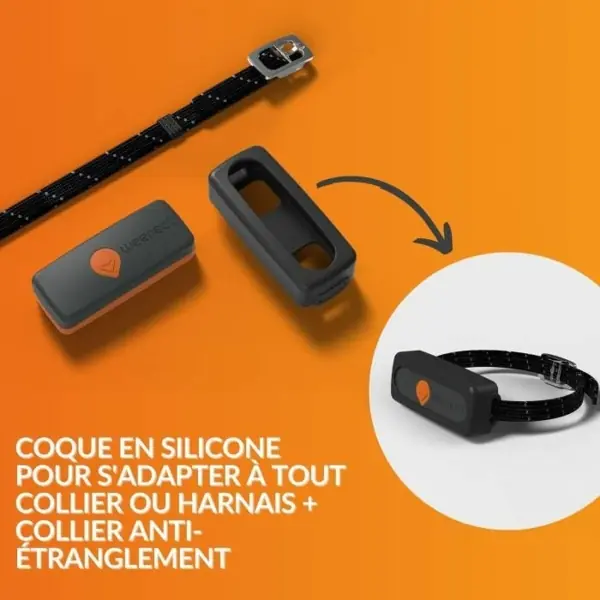 Collier chat Anti-perte Weenect XS GPS Noir